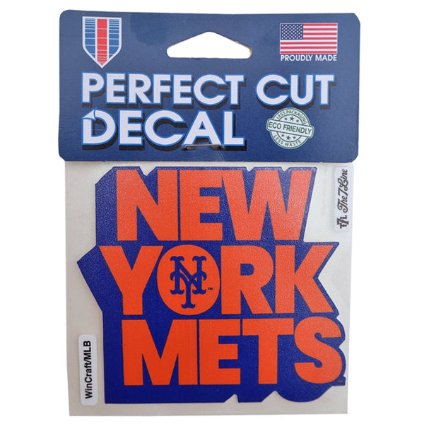 New York Mets Lets Go Mets Slogan - Double Up Die Cut Decal Set at