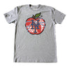 NY APPLE t-shirt (grey) - The 7 Line - For Mets fans, by Mets fans. An independently owned clothing/lifestyle brand supporting the Mets players and their fans.