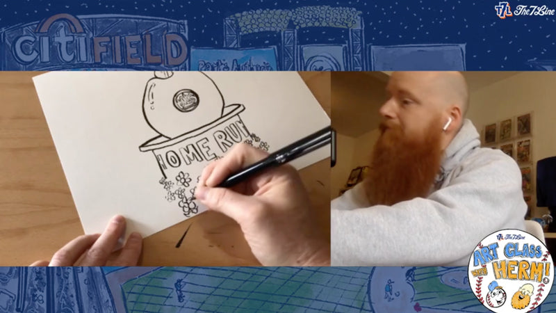 ART CLASS WITH HERM! Episode 2! Draw the Mets Home Run Apple!