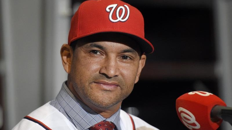Nationals manager Dave Martinez had his team practice walk off celebrations