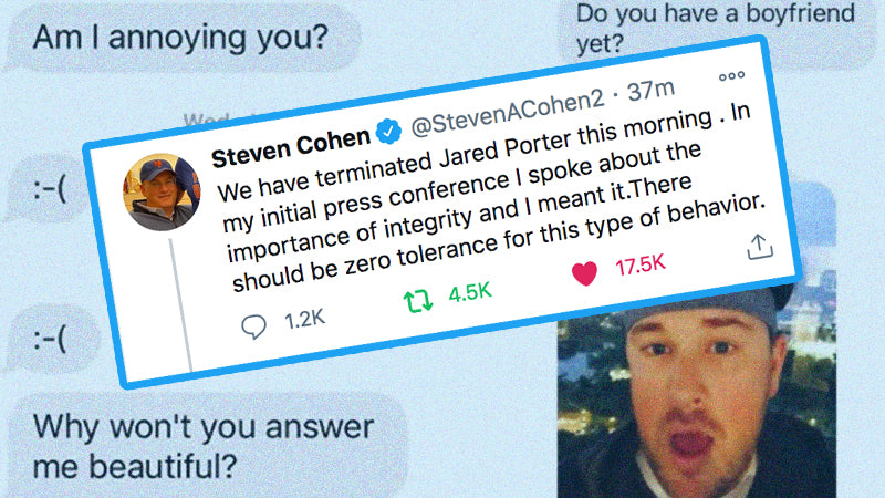 Steve Cohen Swiftly Fires GM Jared Porter For Harassing Reporter