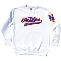 The 7 Line Army x Mets Chenille | Crew neck sweatshirt (White)