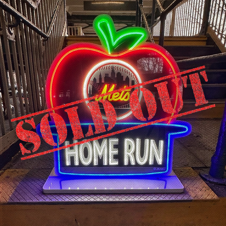 Mets Home Run Apple Neon | LED Light Up Sign