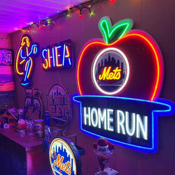 Mets Home Run Apple Neon | LED Light Up Sign