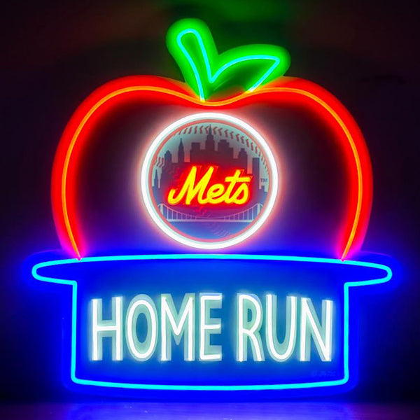 Mets Home Run Apple Neon | LED Light Up Sign