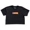 The 7 Line T7L Logo | Ladies crop top (Black)