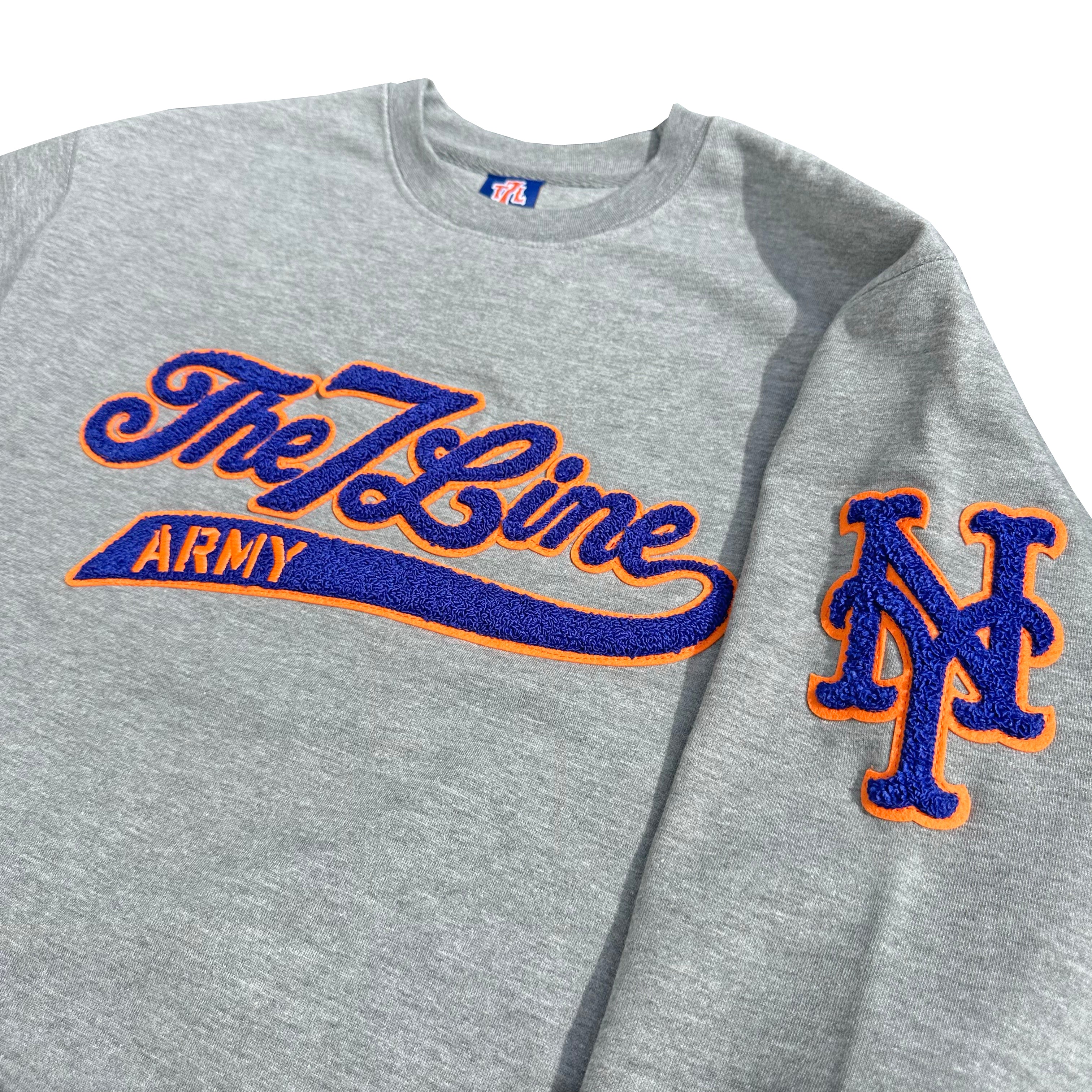 日本未発売　Eastside Staple Sweatshirt グレー The 7 Line Army x Mets Chenille | Crew neck sweatshirt (Grey)
