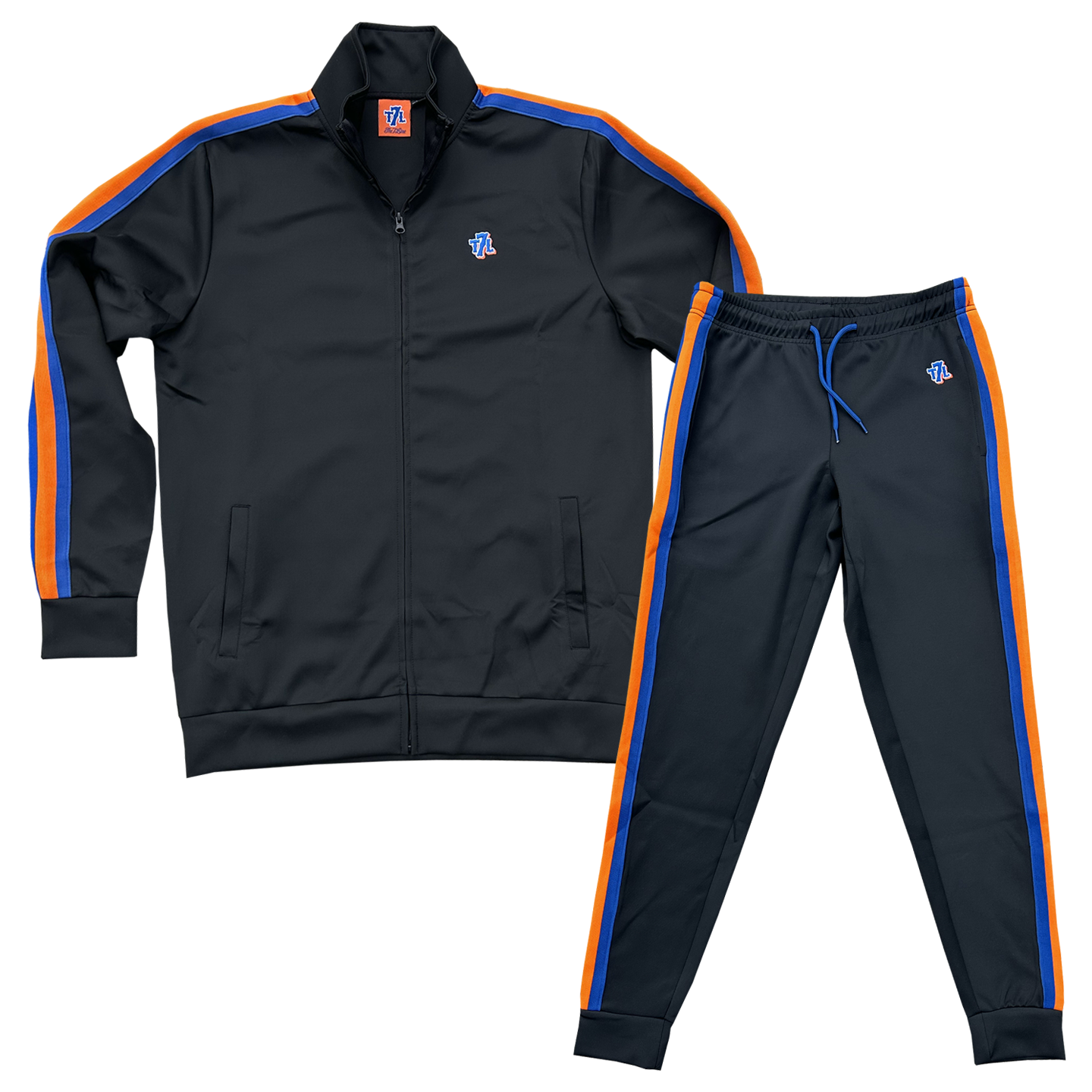 The 7 Line T7L Racing Stripe Track Suit Black