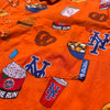 Mets "Fan Feast" Button Up Shirt (ORANGE)