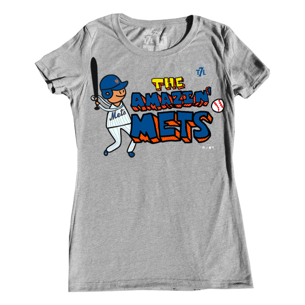 Amazin Mets Doodle Ladies T shirt