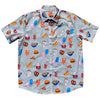 Mets "Fan Feast" Button Up Shirt (GREY)
