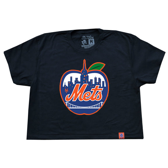 Women's Starter Royal/Orange New York Mets Game on Notch Neck Raglan T-Shirt Size: Large