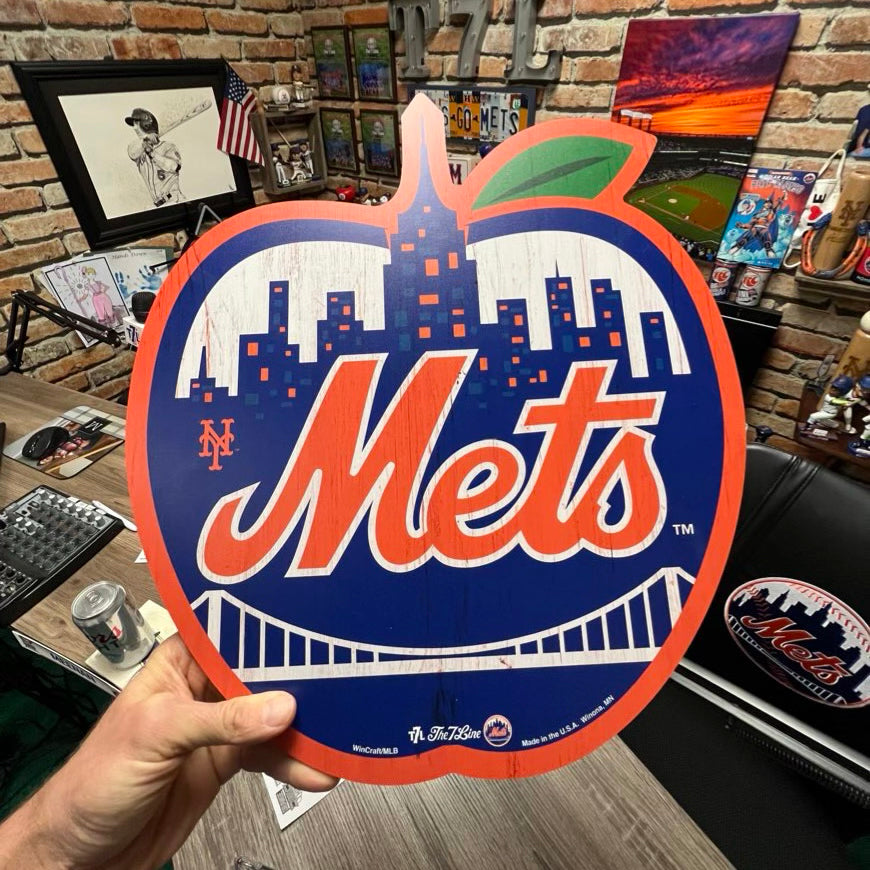 New York Mets Mr. Met Wood Sign 