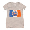 NYC x METS v-neck (women's) - The 7 Line - For Mets fans, by Mets fans. An independently owned clothing/lifestyle brand supporting the Mets players and their fans.