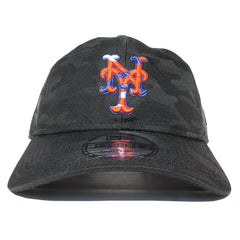 2023 New York Mets Black NY New Era MLB 9TWENTY Adjustable Strapback Hat  Dad Cap