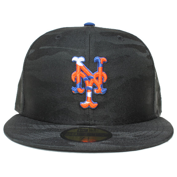Men's New York Mets New Era Camo Shea Stadium Final Season Flame Undervisor  59FIFTY Fitted Hat