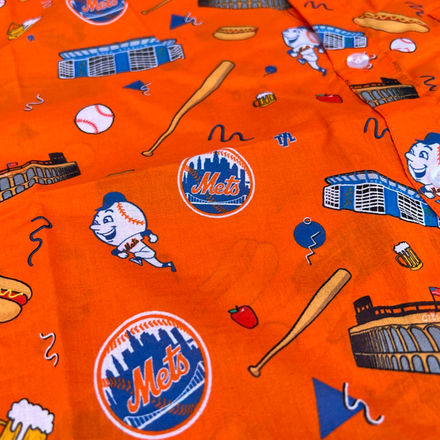 Mets Party Time Button Up Shirt (ROYAL)