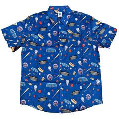 Mets Party Time Button Up Shirt (ORANGE)