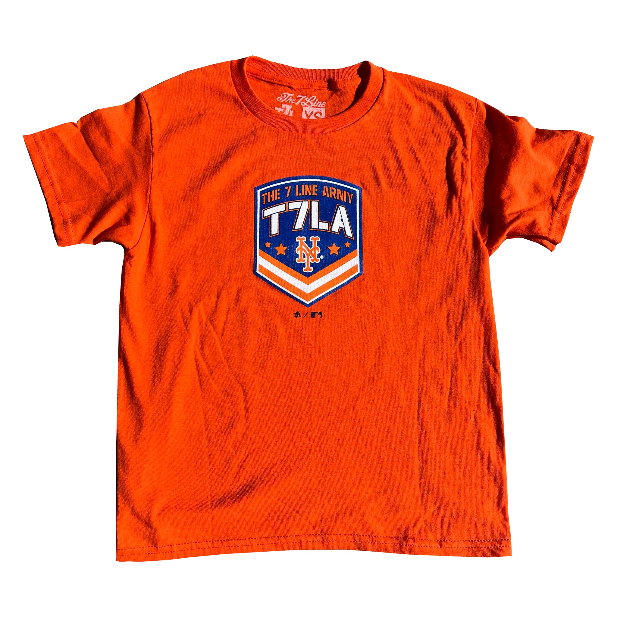 2019 #19 The 7 Line Army New York Mets Orange Pinstripe Jersey Size Large  T7L